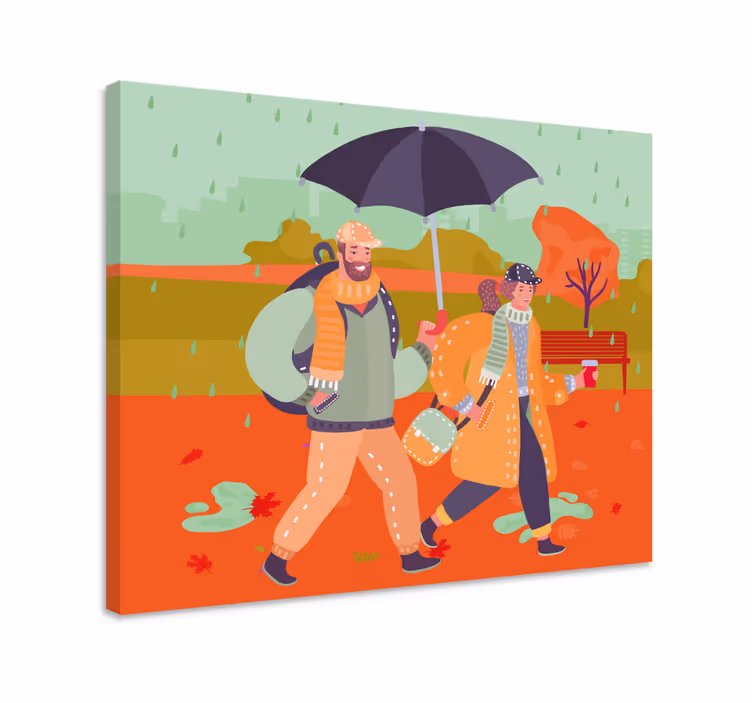 Párok sétája együtt - táblázatok emberek és karakterek - TenStickers