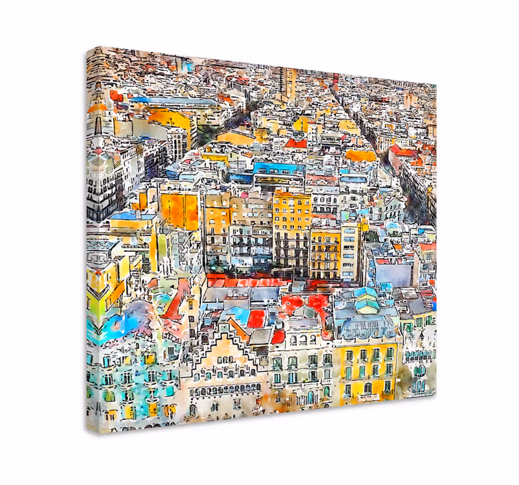 Arte vistas barcelona vászon grafikák - TenStickers