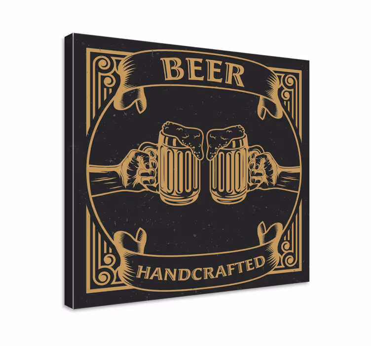 Bares rusticos cerveza rusztikus vászon művészet - TenStickers
