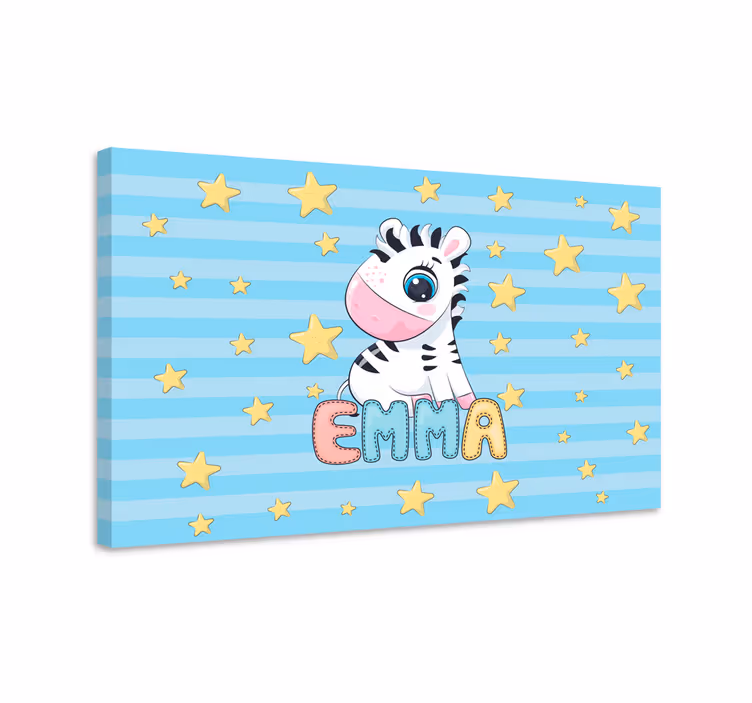 Aranyos zebra figura vászon szarvas - TenStickers