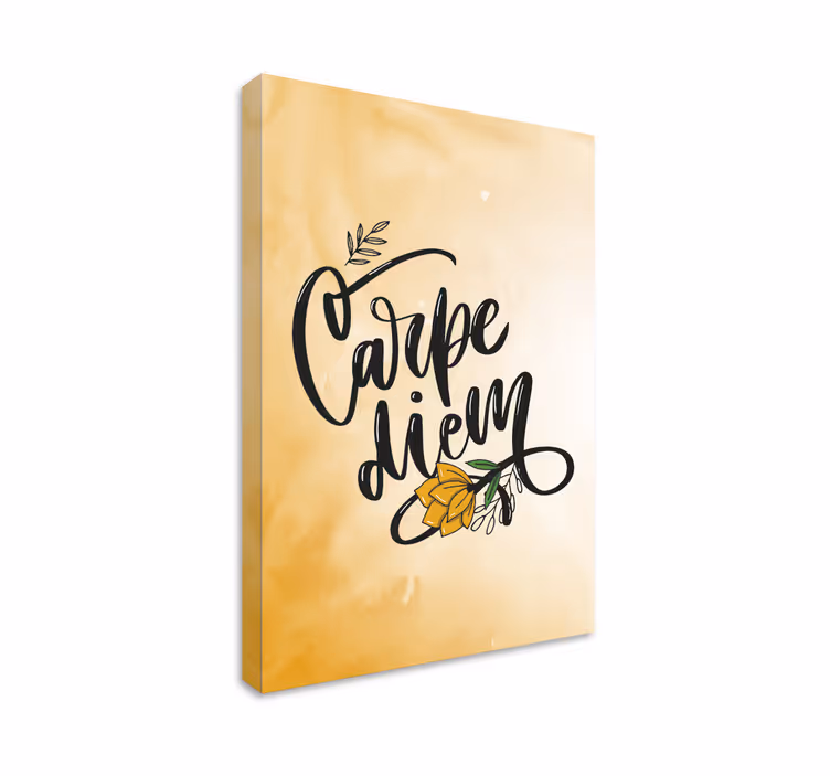 Carpe diem vászon falfestmény a hálószobához - TenStickers