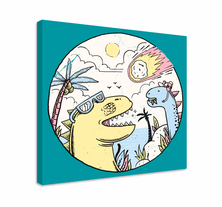 Vászon dinoszaurusz kalandra indulva - TenStickers