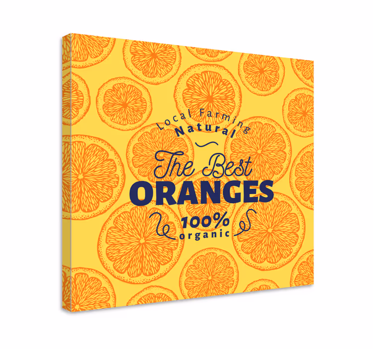 Narancssárga kézzel rajzolt gyümölcs vászon - TenStickers