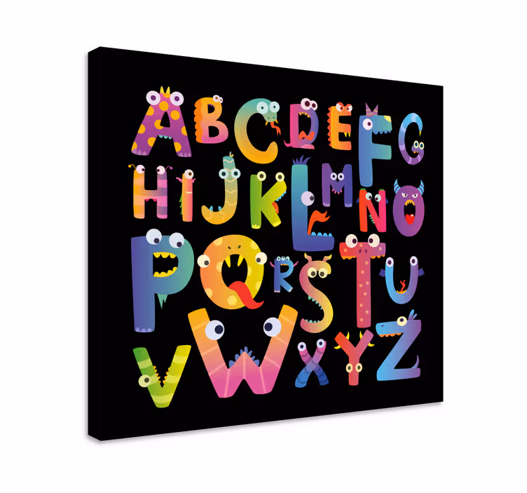 Szörnyű abc és betűk vászonra - TenStickers