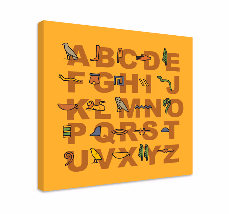 Egyiptomi ábécé vászonképek - TenStickers