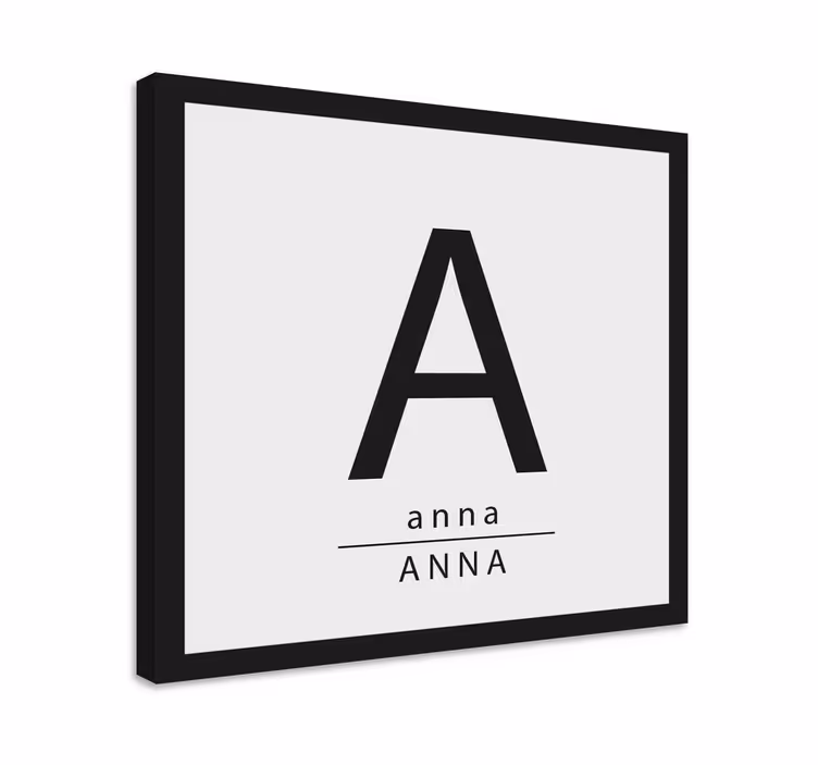 Minimalista betűk ábécé vászonképek - TenStickers