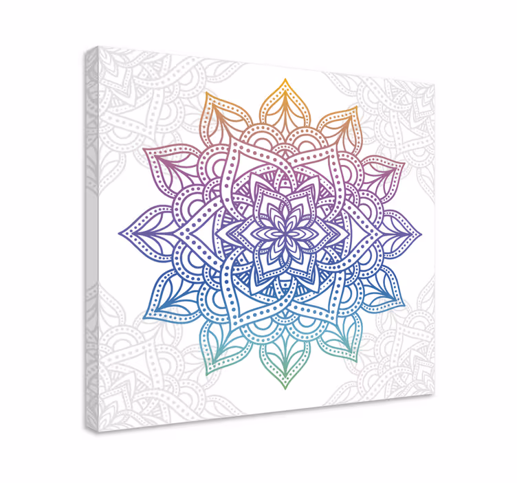 Színes gradiens mandala vászon fal művészet - TenStickers
