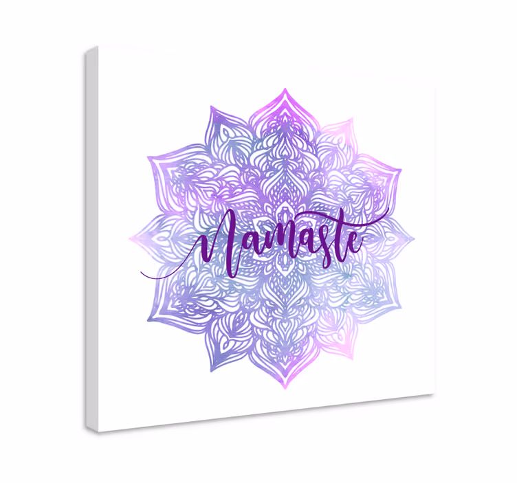 Lila mandala namaste mandala vászon fal művészet - TenStickers