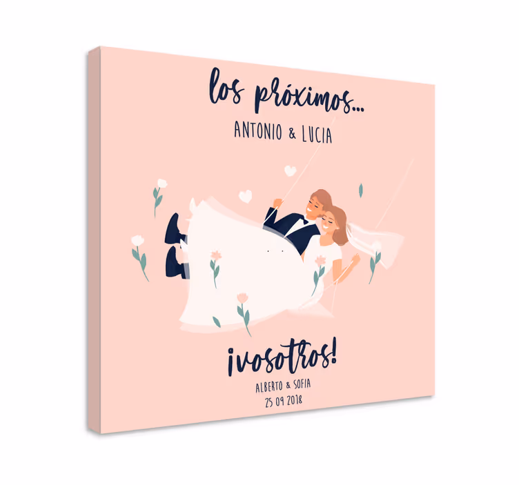 Romantikus esküvői bejelentés vászon idézetek - TenStickers