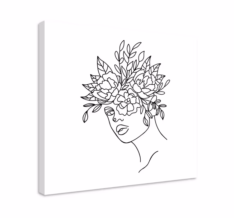 Nők virágarc vászon grafikákkal - TenStickers