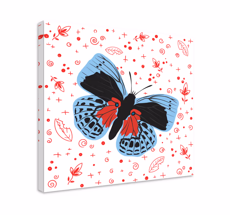 Fényes pillangó design vászon pillangó - TenStickers
