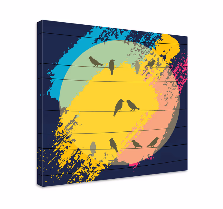 Retro kör sziluettek táblázatok Madár - TenStickers