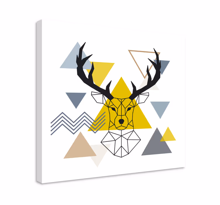 Klassz geometriai szarvasvászon - TenStickers