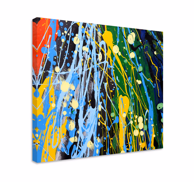 Art szivárvány színű splash vászon art print - TenStickers