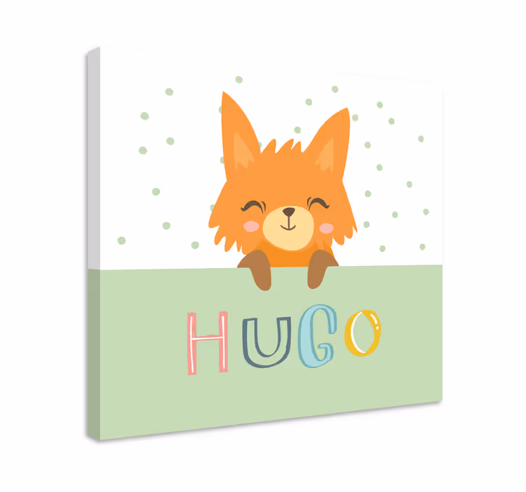 Mosolygós róka karakter vászon állatok - TenStickers