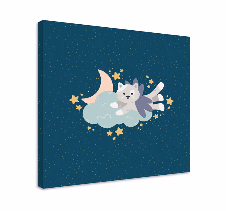 Repülő macska Álom vászon macskák - TenStickers