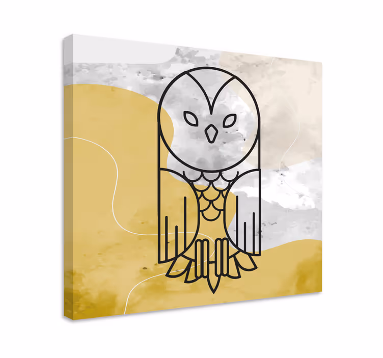 Minimalista baglyok vászon állatok - TenStickers
