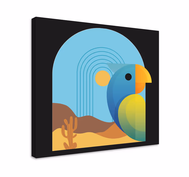 Vibráló papagáj portré vászon állatok - TenStickers