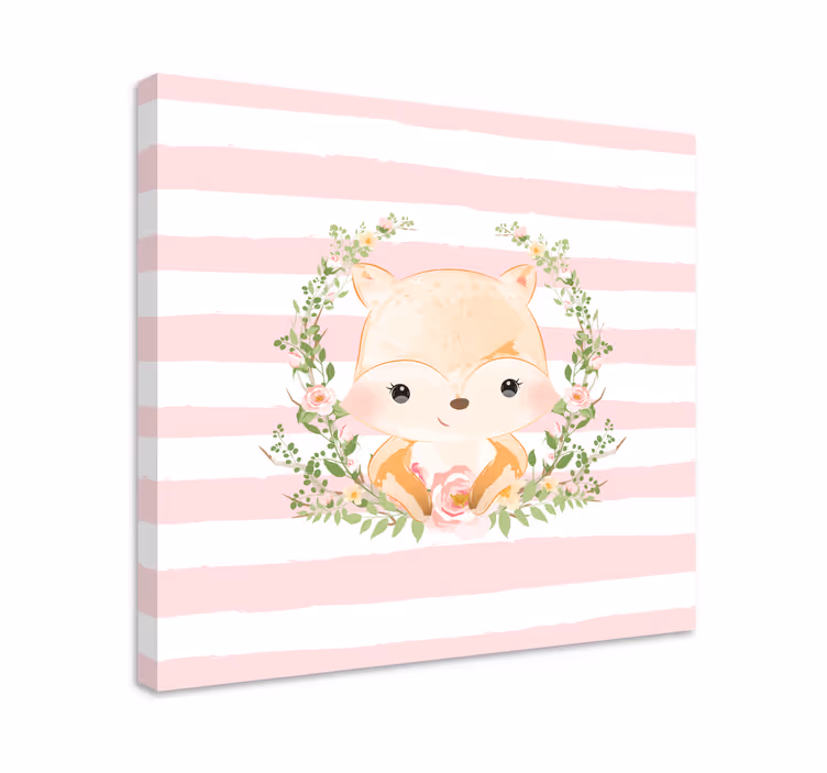 Aranyos róka vászon Állatok - TenStickers