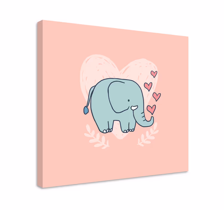 Cuki elefánt szerelem vászon elefánt - TenStickers