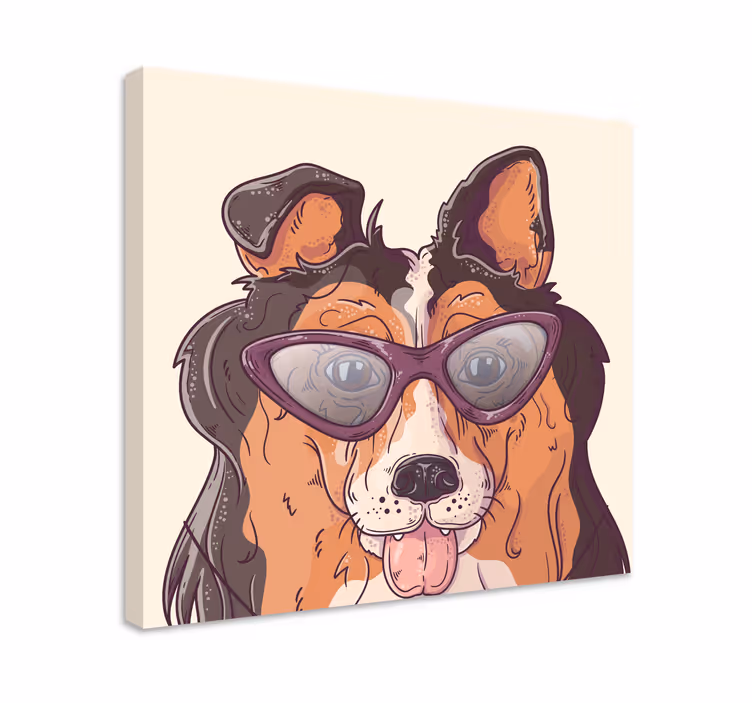 Napszemüveges kutya táblázatok kutyák - TenStickers