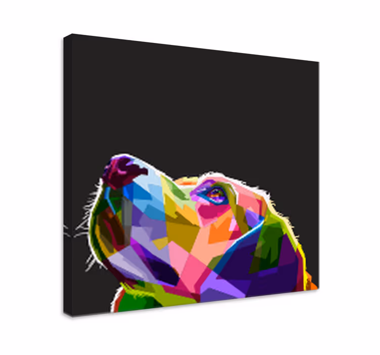 Szivárványos kutya vászonképek - TenStickers