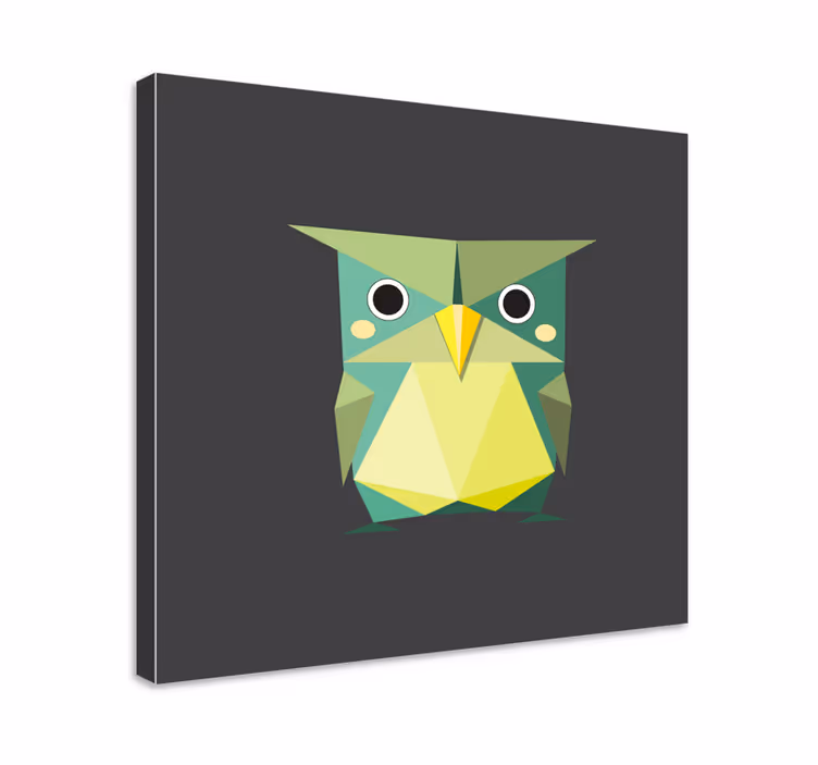 Origami bagoly állat vászon nyomatok - TenStickers