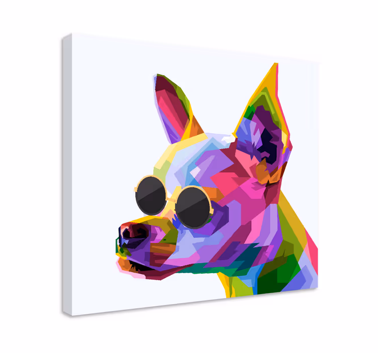Élénk kutyás művészet táblázatok kutyák - TenStickers