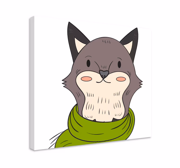 Barátságos állatfigura vászon állatok - TenStickers