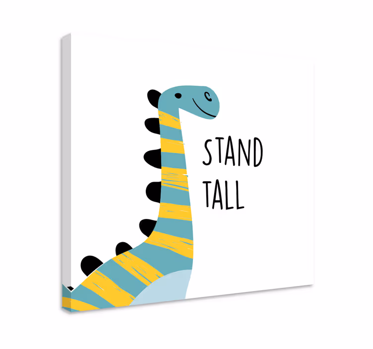 Boldog dinoszaurusz vászon - TenStickers