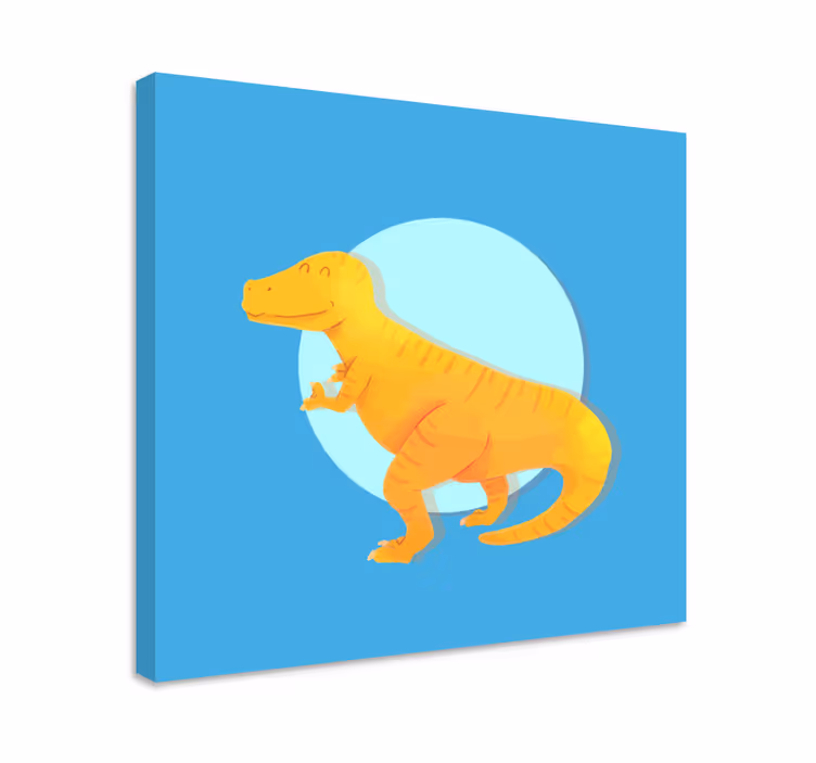 Vidám t-rex vászon dinoszaurusz - TenStickers