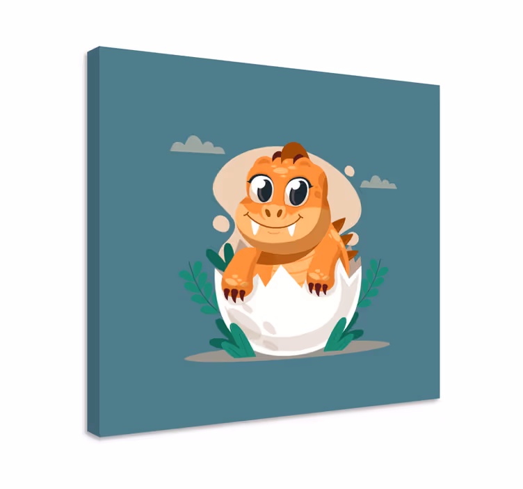 Dinoszaurusz baba héjban dinoszaurusz vászon nyomatok - TenStickers