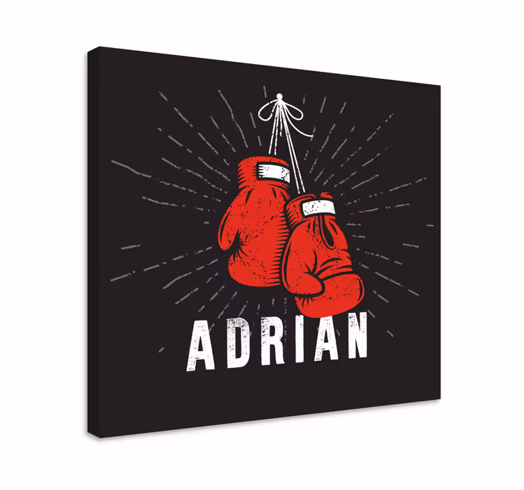 Boxer kesztyű, névre szabott vászon - TenStickers