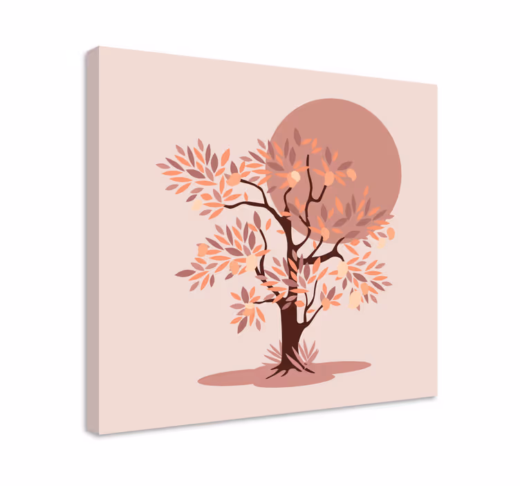 Őszi fa siluett vászon fák - TenStickers