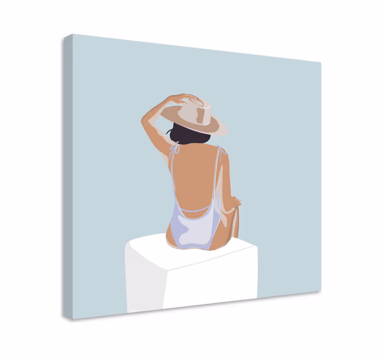Divat lány minimalista stílusú fal nyomatok - TenStickers
