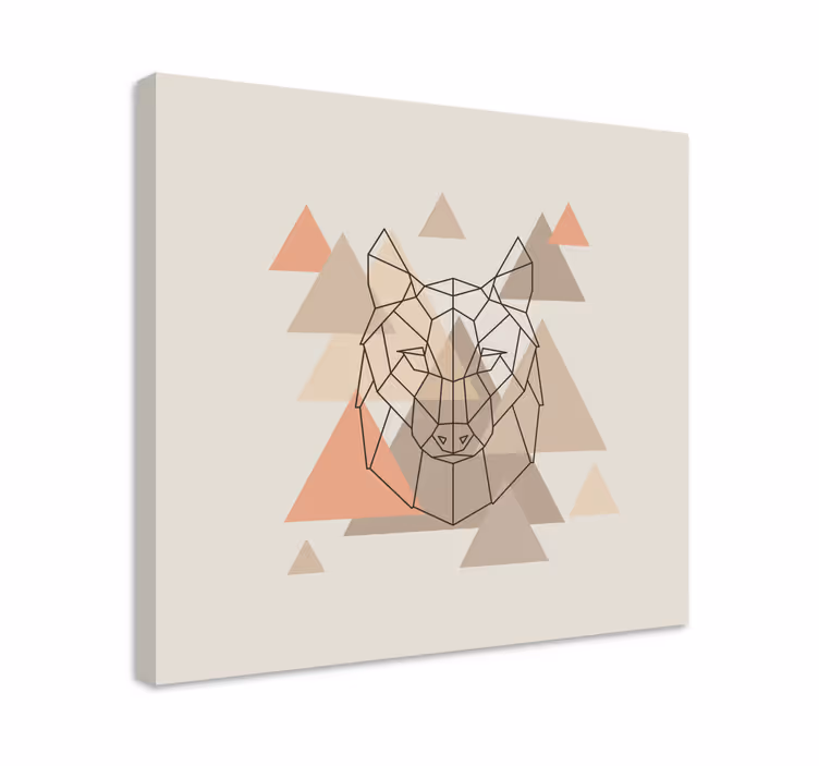 Geometrikus farkasfej táblázatok emberek - TenStickers