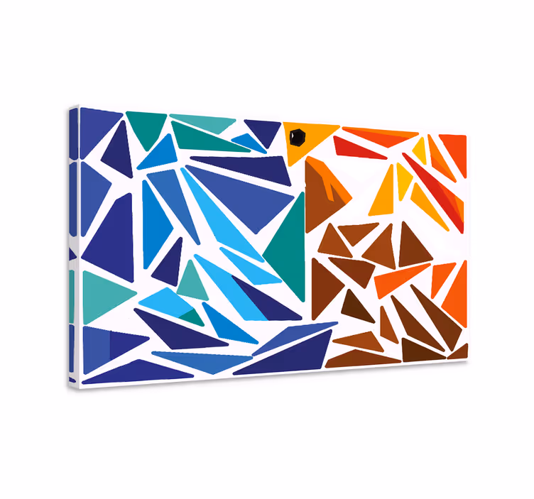 Absztrakt szögletes kompozíció vászon geometriai - TenStickers