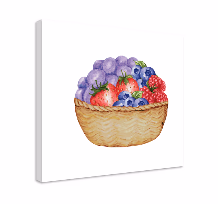 Bőséges gyümölcskosár vászon gyümölcsök - TenStickers