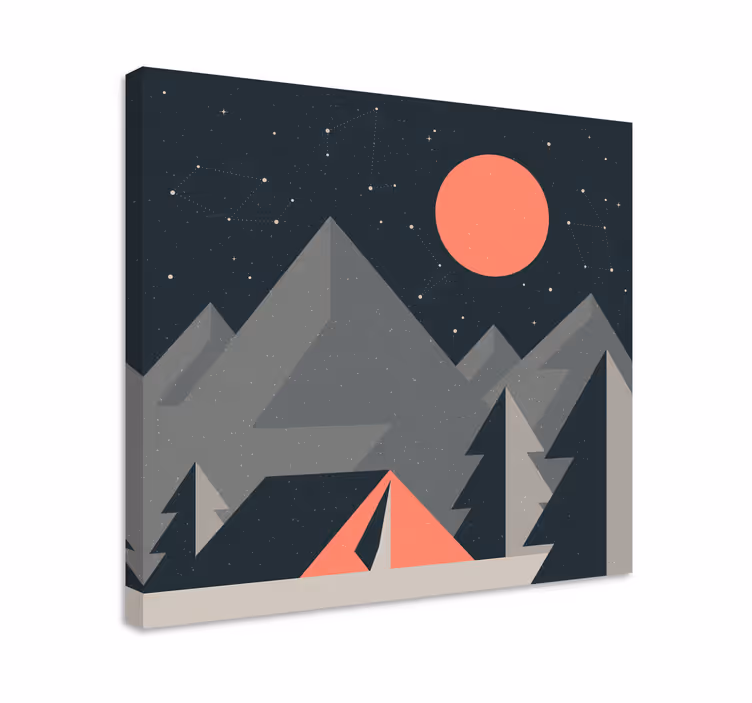 Geometrikus stílusú erdei skandináv művészeti nyomatok - TenStickers