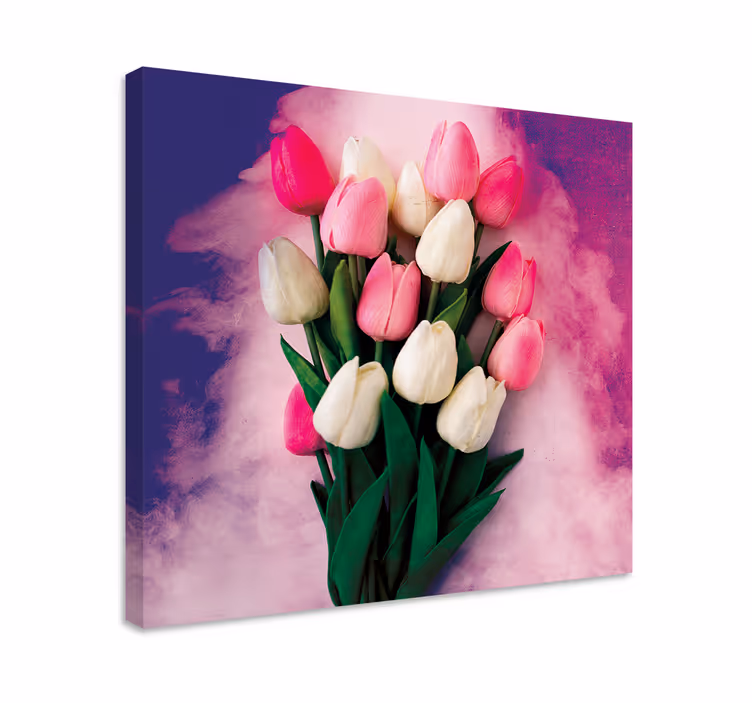 Színes tulipán virág vászon - TenStickers