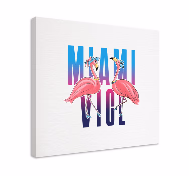 Miami vice flamingo design állati vászonképek - TenStickers