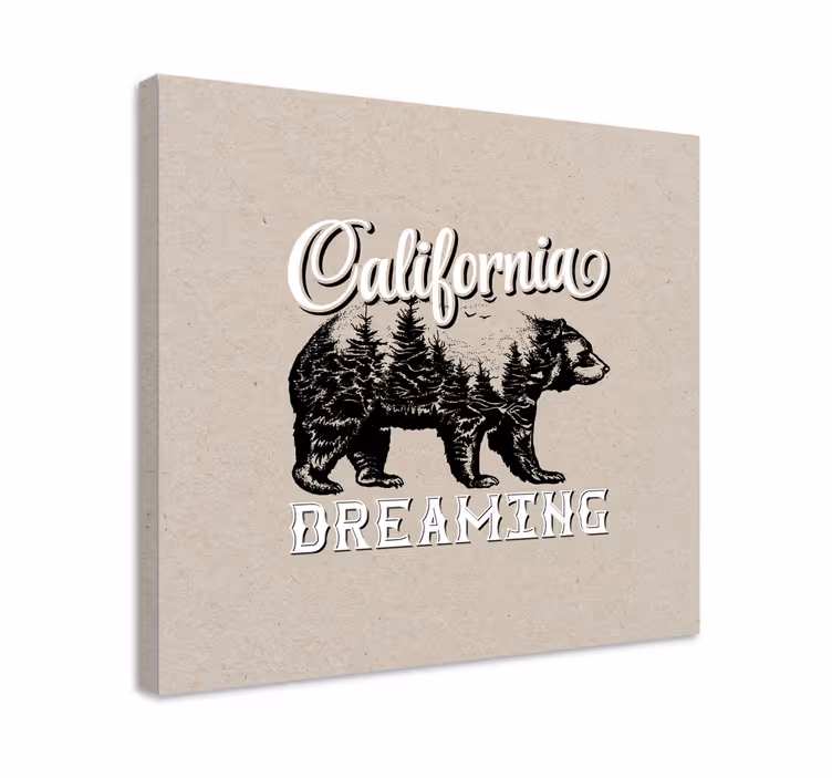 Kaliforniai medve kaland vászon 3d - TenStickers