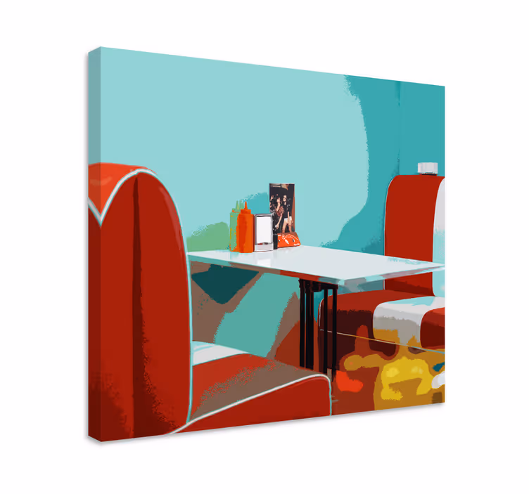 Retro étterem vászon képek nappali - TenStickers