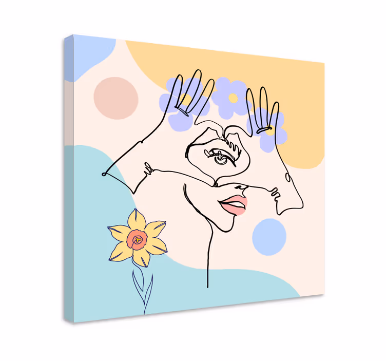 Kéz száj női ikon hálószoba fal nyomatok - TenStickers