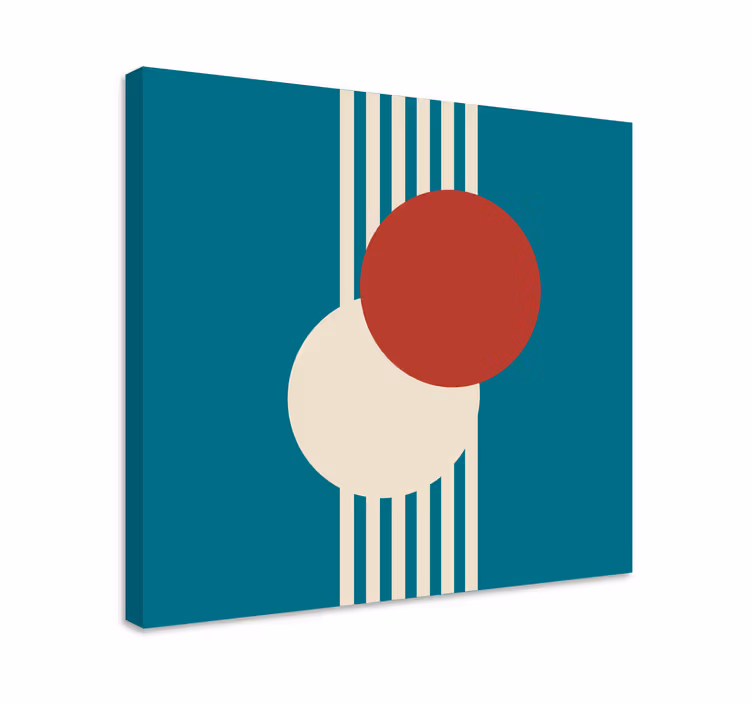 Két kör absztrakt művészet geometriai vászon - TenStickers
