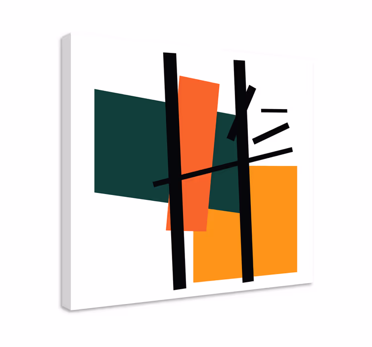 Absztrakt formák elrendezése vászon geometriai - TenStickers