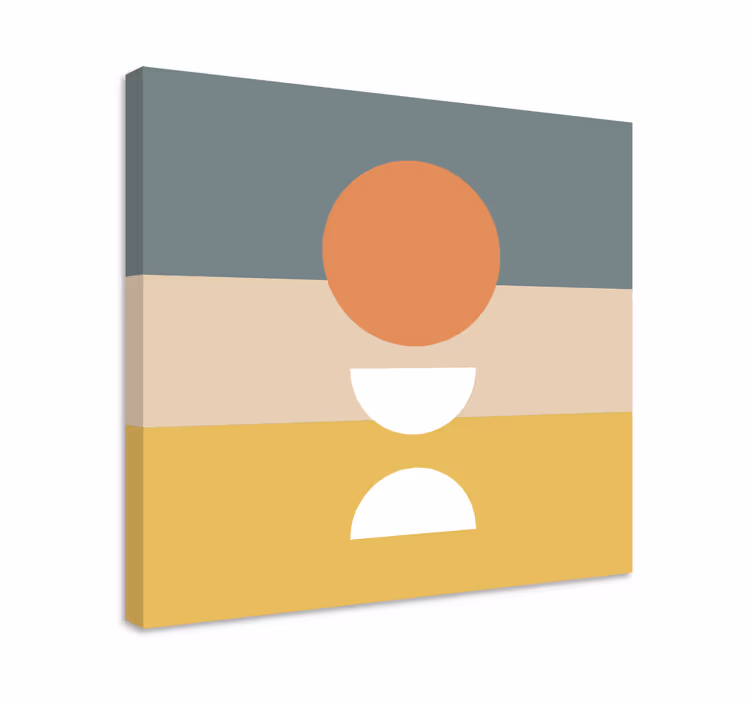 3 csíkos kör zászló geometriai vászon - TenStickers