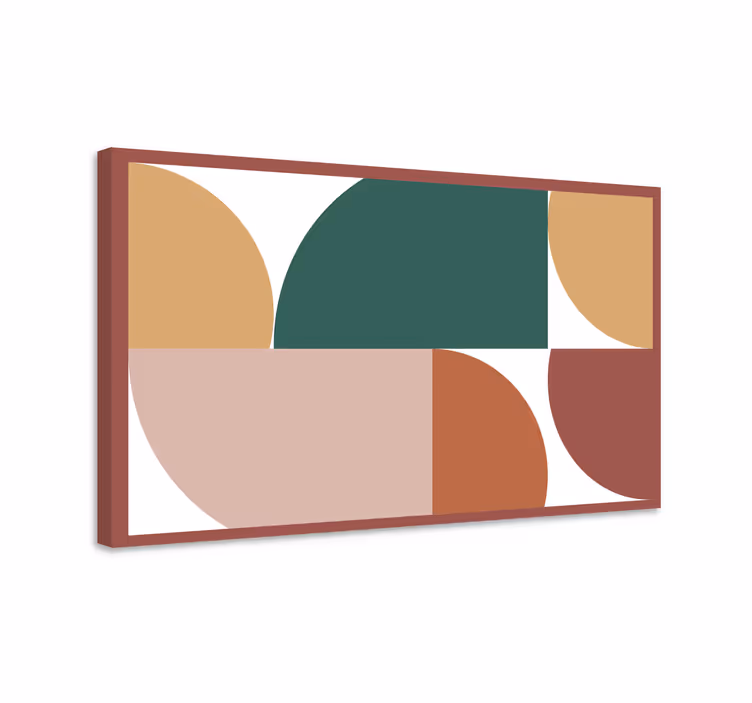 Absztrakt minta alakzatok geometriai vászon - TenStickers