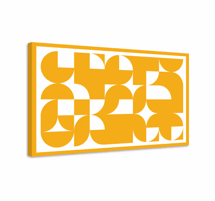 Művészet formák sárga minta geometriai vászon - TenStickers