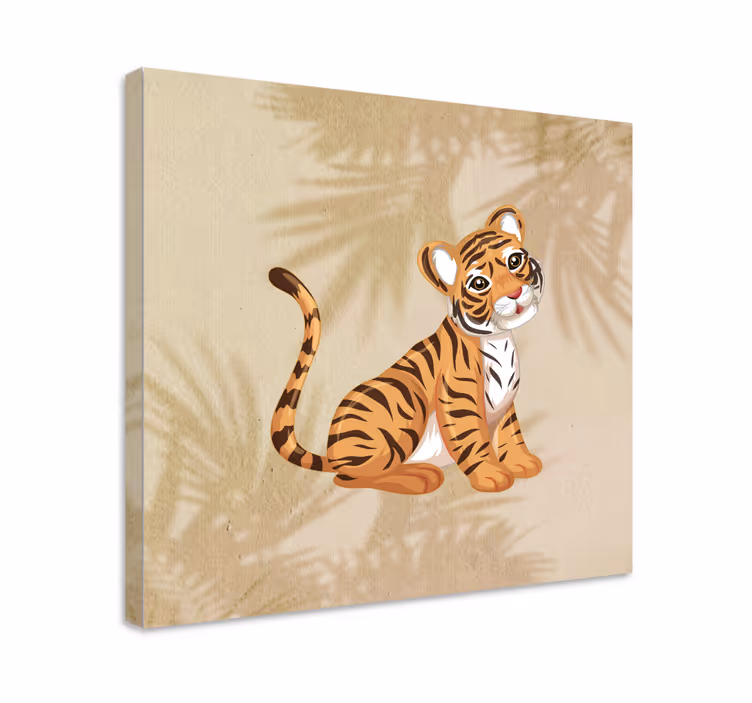 Baba tigris portré elefánt vászon - TenStickers